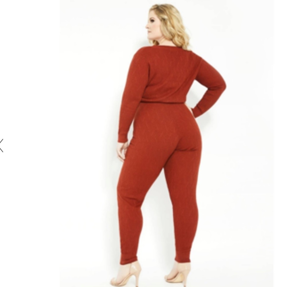ASHLEY STEWART plus size (18/20) sweater knit jumpsuit - Picture 2 of 7